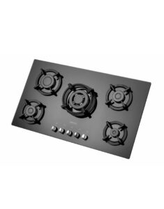 گاز رومیزی پنج شعله شیشه‌ای استیل البرز مدل G 5954