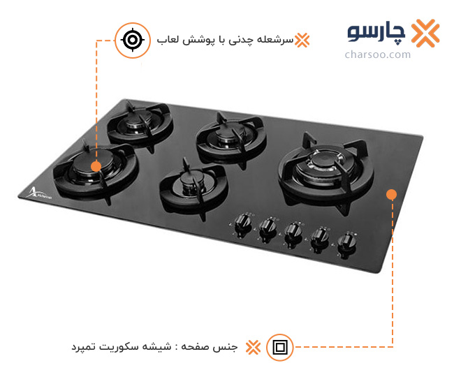 اجاق گاز صفحه ای اخوان مدل G-24-S