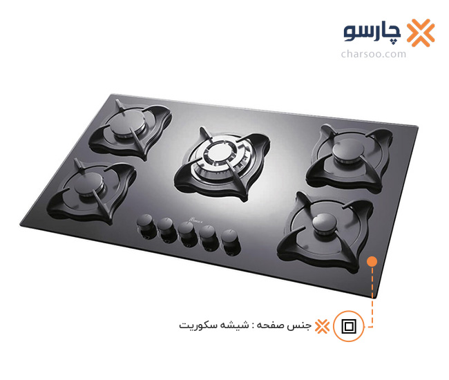 اجاق گاز صفحه ای شیشه ای بیمکث مدل MG 5087 مشکی