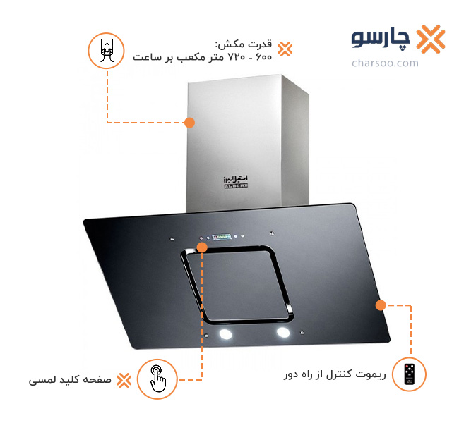 هود مورب استیل البرز مدل SA401