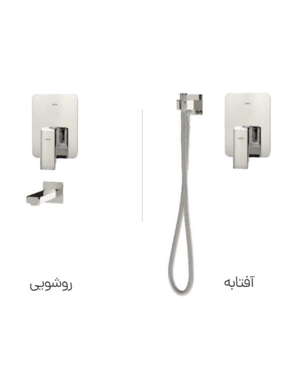 شیرآلات توکار کسری سری دامون فلت Damoon (Rectangle)