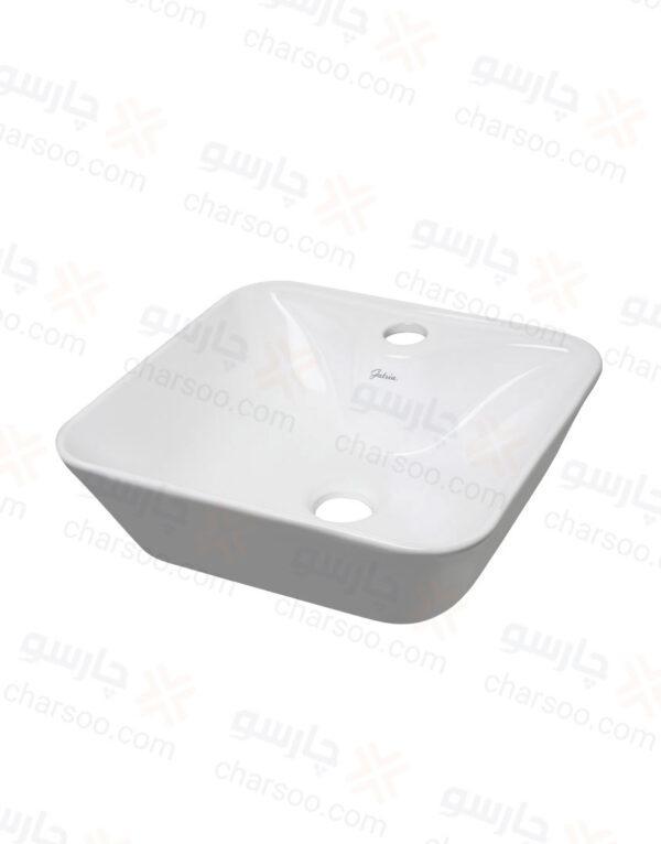 روشویی روکابینتی گاتریا مدل هما مربع شیر سرخود