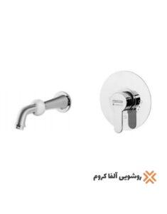 شیر روشویی توکار درخشان مدل آلفا کروم