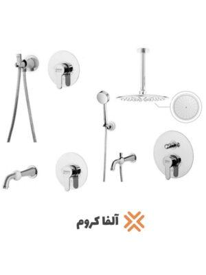 شیرآلات توکار درخشان سری آلفا کروم