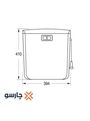 فلاش تانک ایمن آب مدل کاسپین تیتانیوم