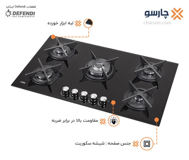 اجاق گاز صفحه ای کن مدل G521
