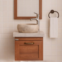 ست کابین روشویی و آینه چارسو مدل ریما