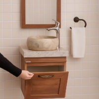 ست کابین روشویی و آینه چارسو مدل ریما