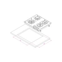 اجاق گاز صفحه ای کن مدل IG6401