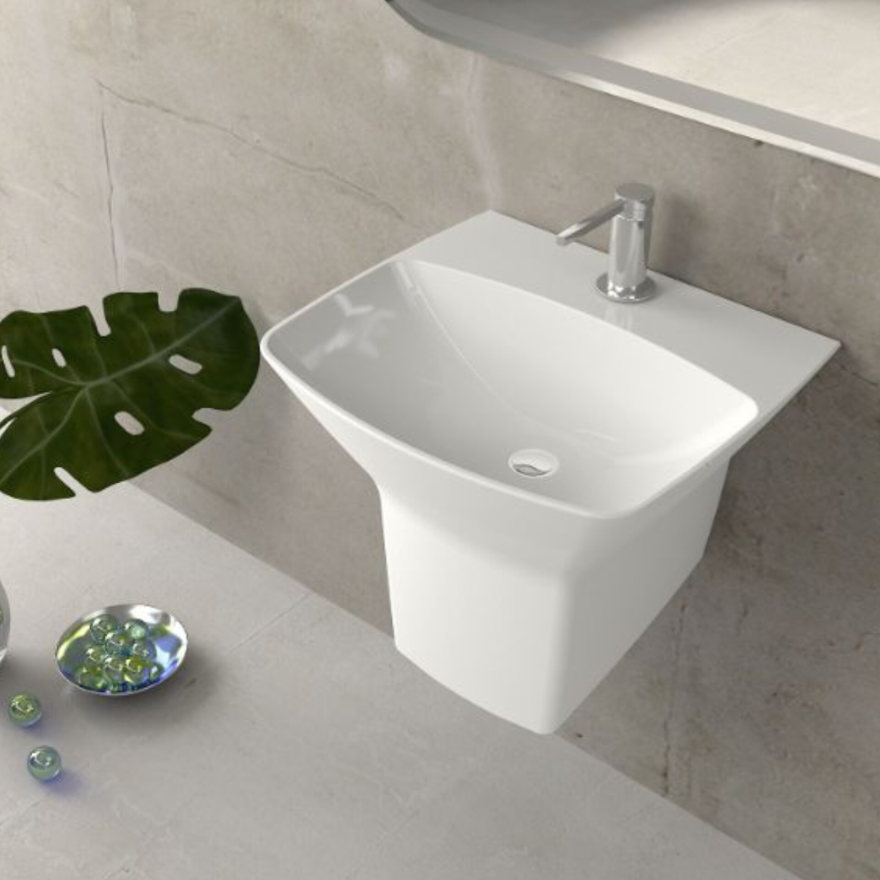 روشویی نیم پایه والهنگ گلسار مدل گاترین