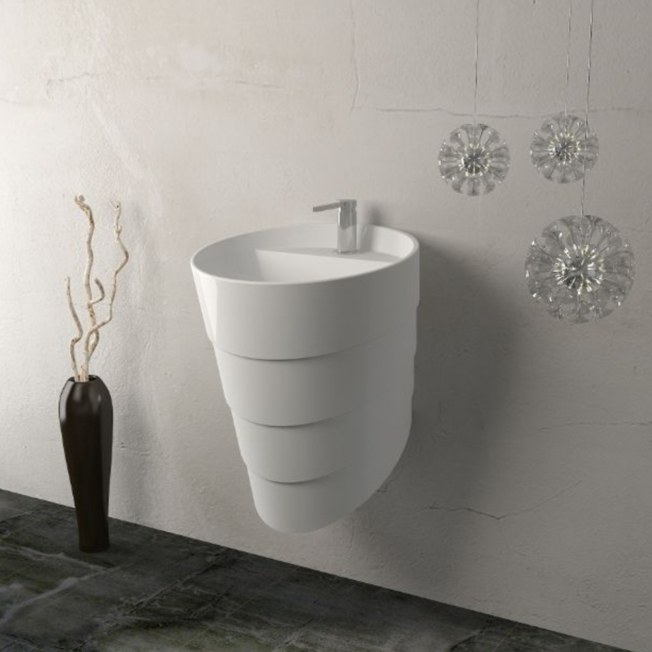 روشویی نیم پایه والهنگ گلسار مدل وینر