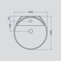 روشویی نیم پایه والهنگ گلسار مدل وینر