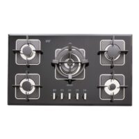 اجاق گاز صفحه ای شیشه‌ای استیل البرز مدل G 5910 با قطعات ایتالیایی