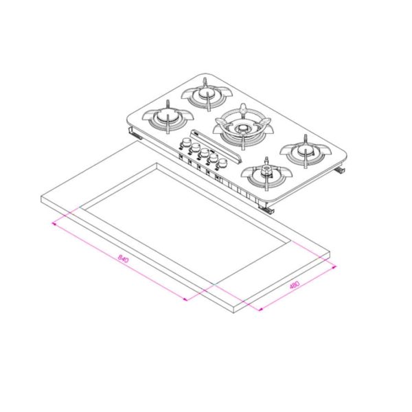 اجاق گاز صفحه ای کن مدل IG8507