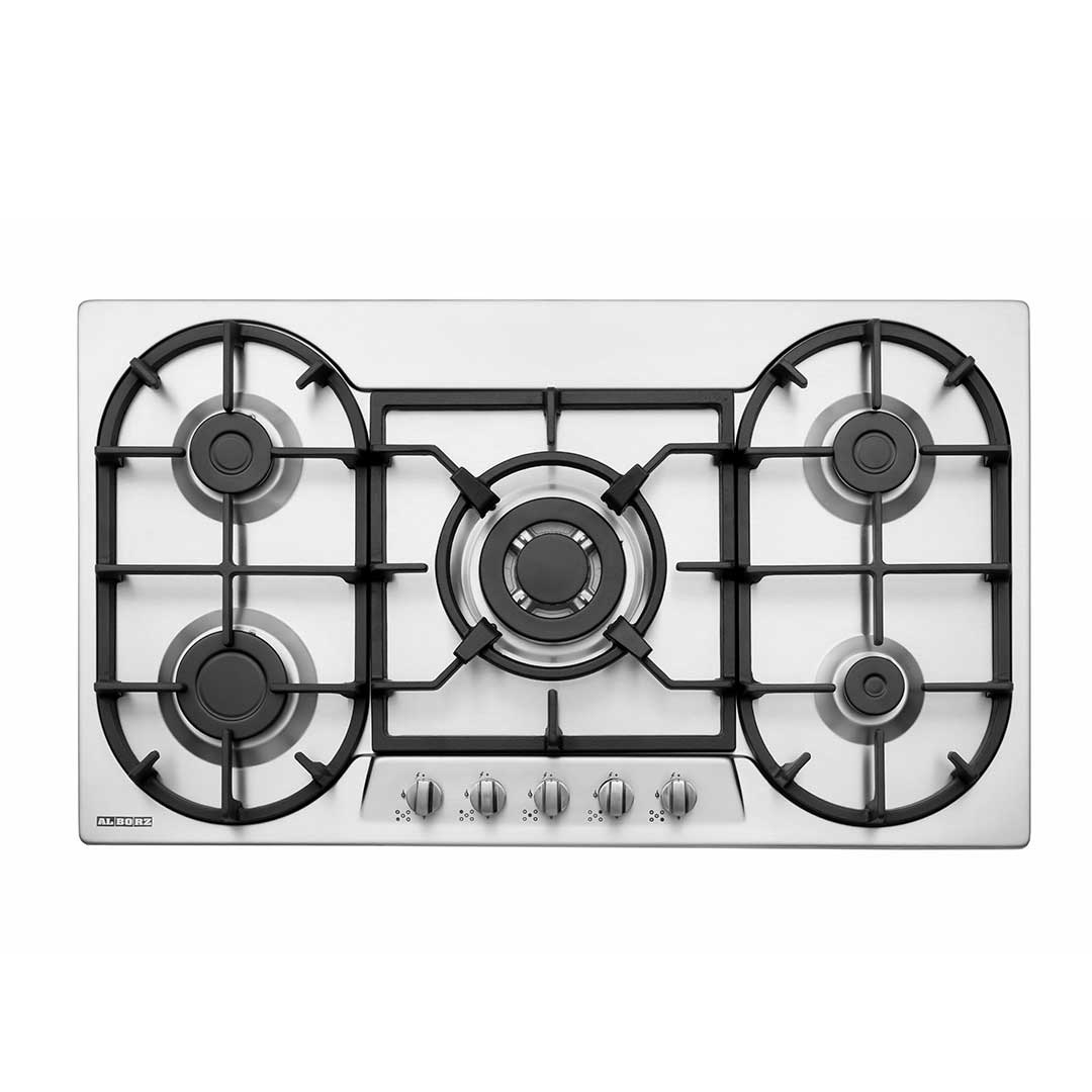 اجاق گاز صفحه ای استیل البرز مدل S 5955 با قطعات ایرانی