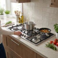 اجاق گاز صفحه ای استیل اخوان مدل GI-135
