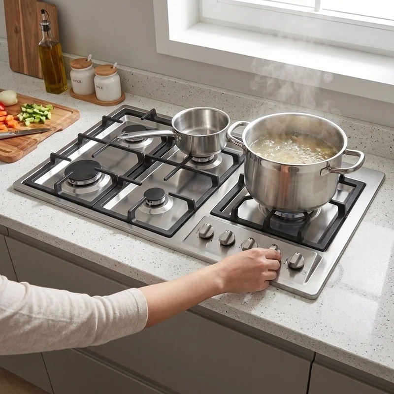 اجاق گاز صفحه ای استیل اخوان مدل GI-135-S