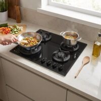 اجاق گاز صفحه ای شیشه ای اخوان مدل GI-4