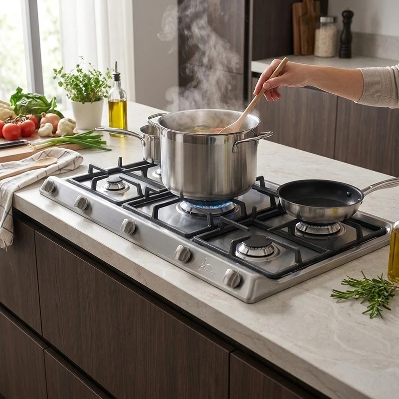 اجاق گاز صفحه ای استیل اخوان مدل V-1 ونوس