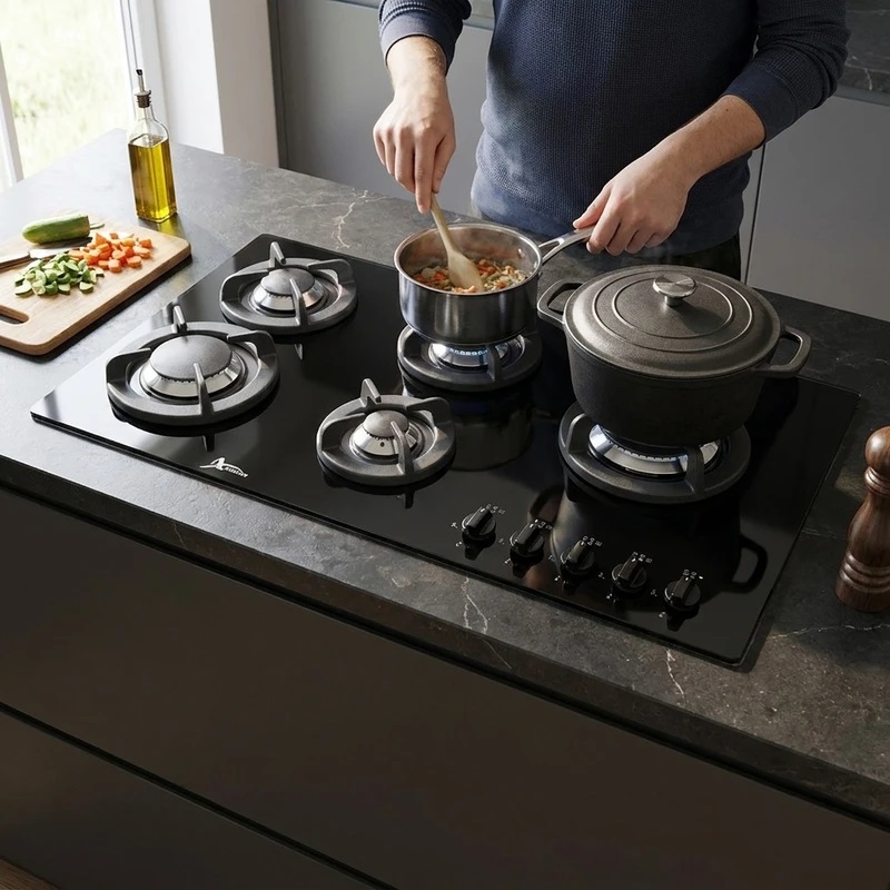 اجاق گاز صفحه ای شیشه‌ای اخوان مدل V-15 ونوس