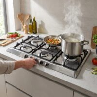 اجاق گاز صفحه ای استیل اخوان مدل V-4 ونوس