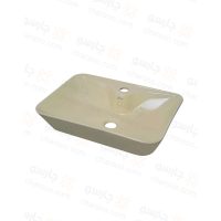 روشویی روکابینتی گاتریا مدل هما مستطیل بژ شیر سرخود