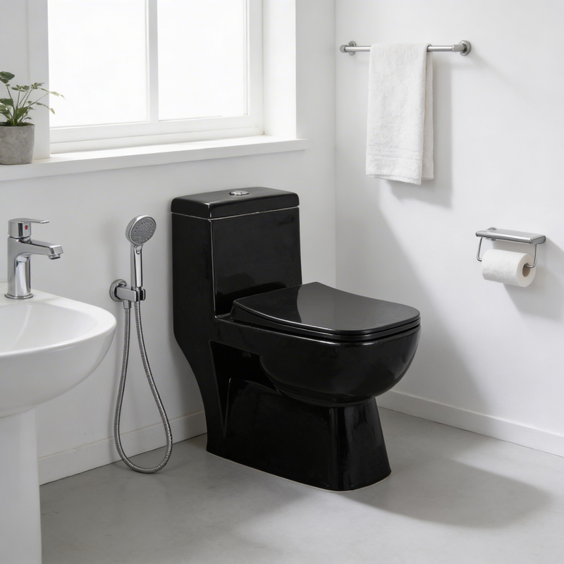 توالت فرنگی گاتریا مدل ساترون مشکی