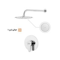 شیرآلات توکار درخشان سری آلفا کروم