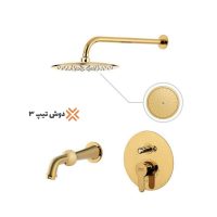 شیرآلات توکار درخشان سری آلفا طلایی