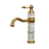 شیر روشویی کسری مدل توکیو سفید طلایی
