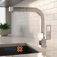 شیر ظرفشویی شلنگدار قهرمان مدل فلت رویال