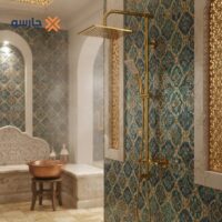 علم دوش دوکاره (یونیورست) کسری مدل دیبا طلایی براق