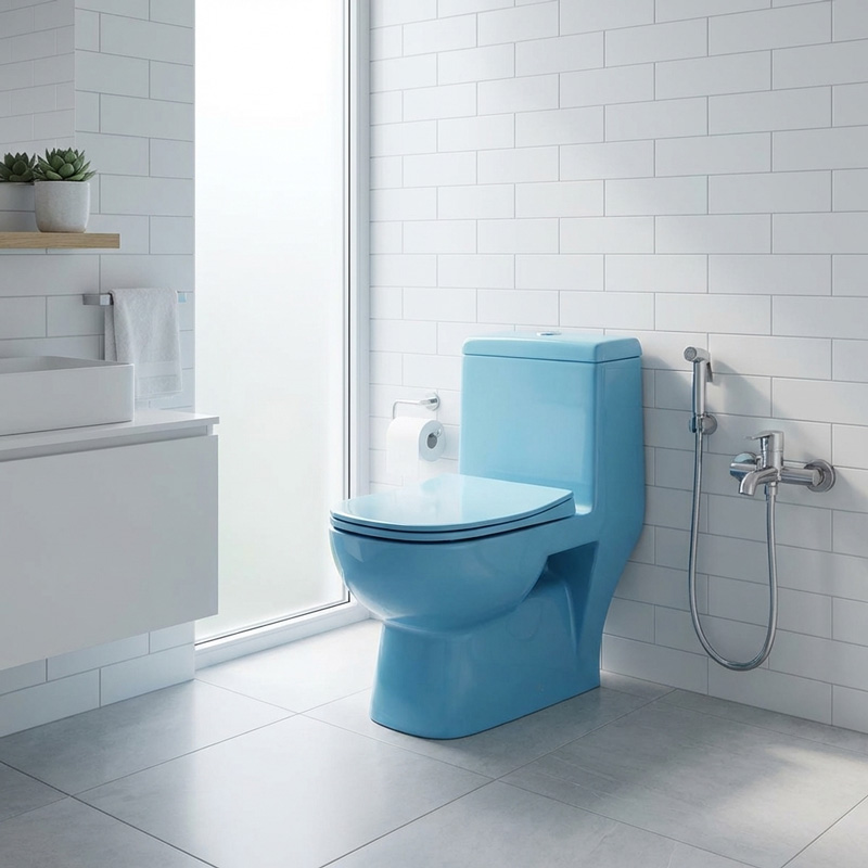 توالت فرنگی گاتریا مدل ساترون آبی