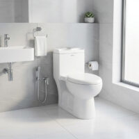 توالت فرنگی یک تکه چینی کرد مدل لوییزا Luisa