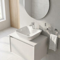 روشویی روکابینتی گاتریا مدل هما مربع شیر سرخود