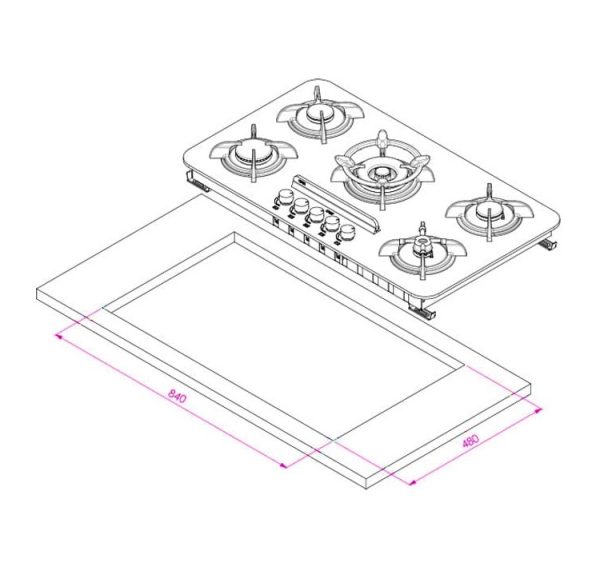 اجاق گاز صفحه ای کن مدل IG8507 - تصویر 5