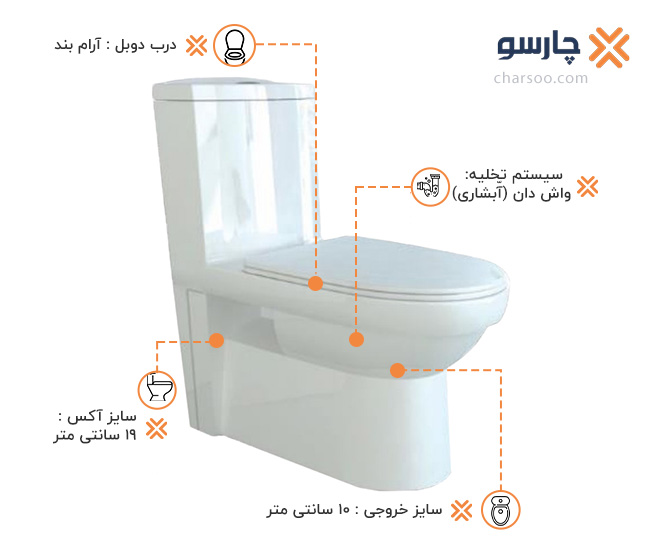 توالت فرنگی گلسار مدل کلین