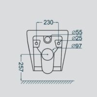 توالت فرنگی والهنگ گلسار مدل گاترین
