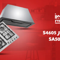 ست آشپزخانه استیل البرز - اجاق گاز مدل s4605 و هود مدل SE-507