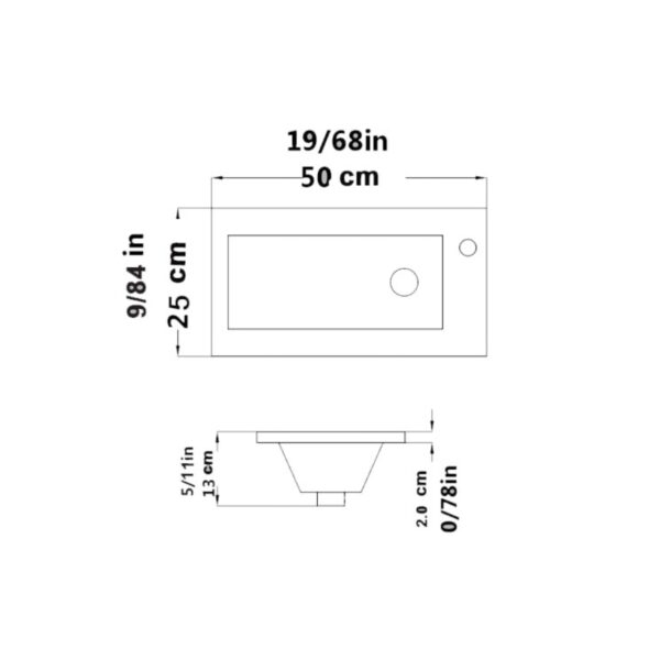 روشویی  روکابینتی گاتریا مدل آرامیس - تصویر 2