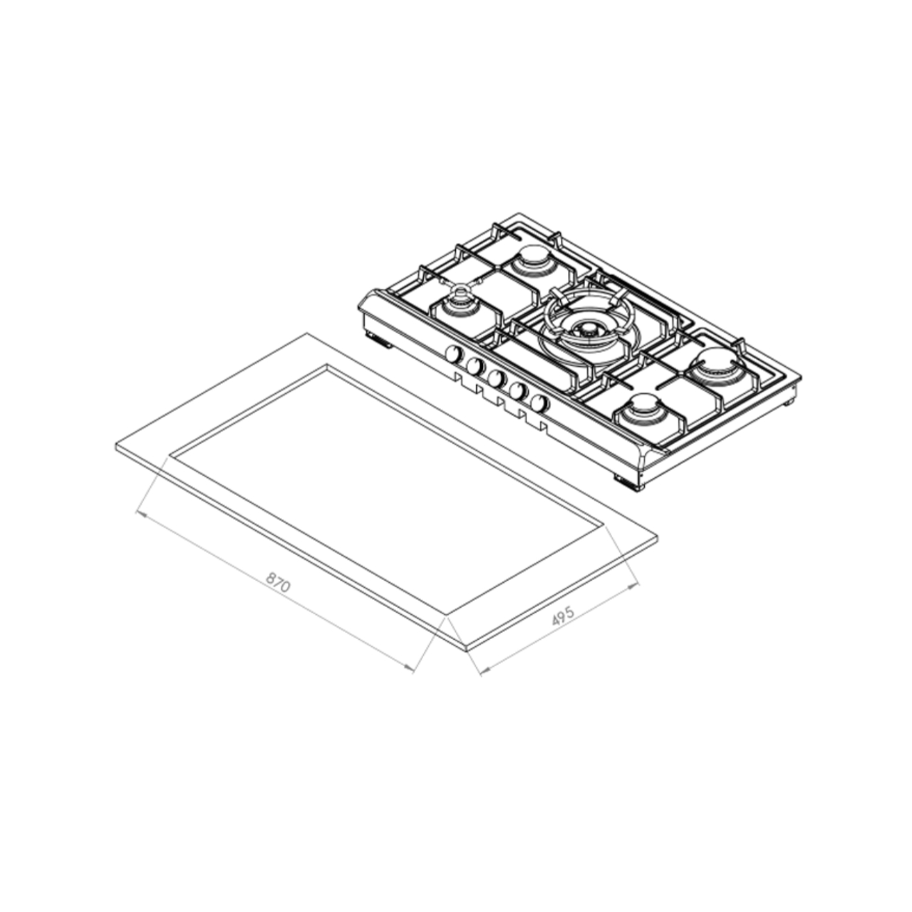 اجاق گاز صفحه ای کن مدل ISD505