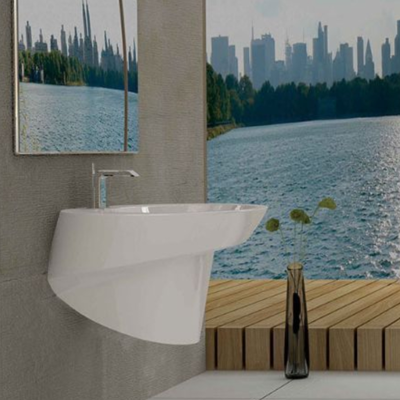 روشویی نیم پایه والهنگ گلسار مدل الیت