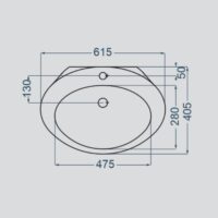روشویی نیم پایه والهنگ گلسار مدل الیت