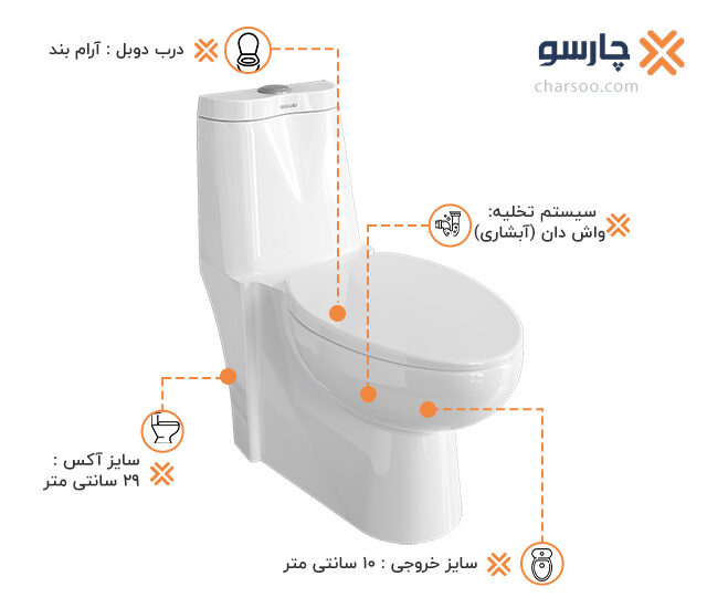 توالت فرنگی چینی کرد مدل طاووس