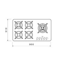 اجاق گاز صفحه ای شیشه ای بیمکث مدل DG-2205 دیفندی