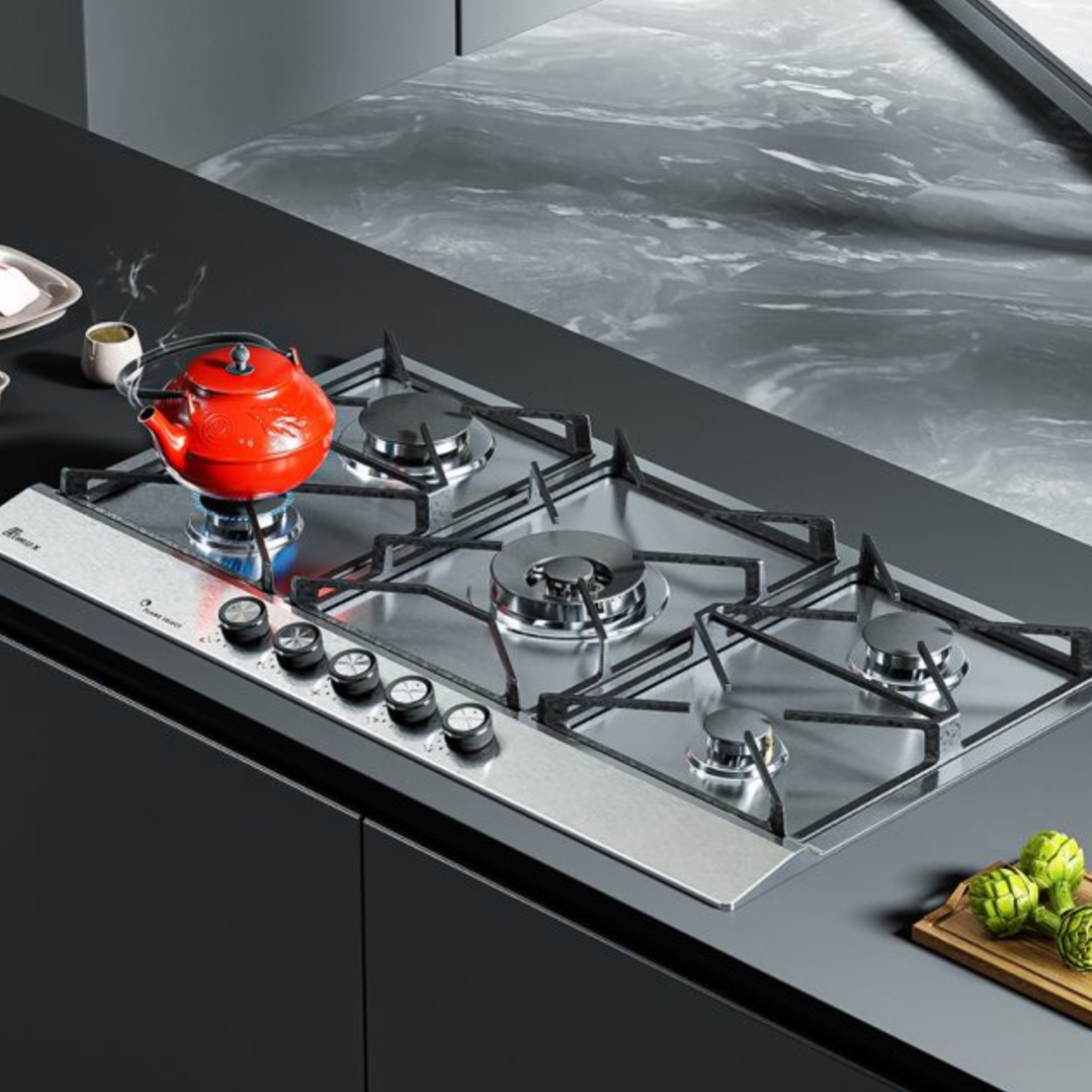اجاق گاز صفحه ای بیمکث مدل DS-2402 استیل