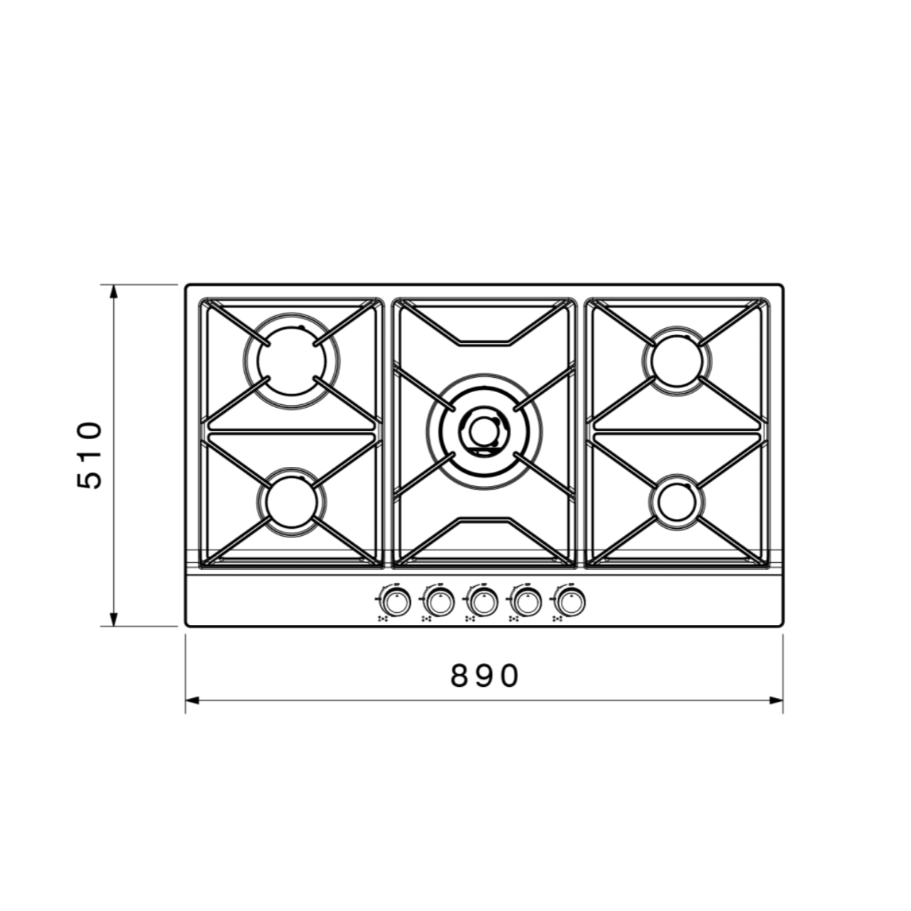 اجاق گاز صفحه ای بیمکث مدل DS-2402 استیل