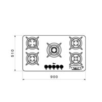 اجاق گاز صفحه ای شیشه ای بیمکث مدل IG-2102-RFT رادیویی