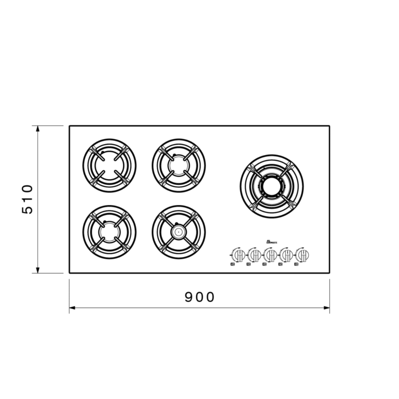 اجاق گاز صفحه ای شیشه ای بیمکث مدل IG-2103 مشکی