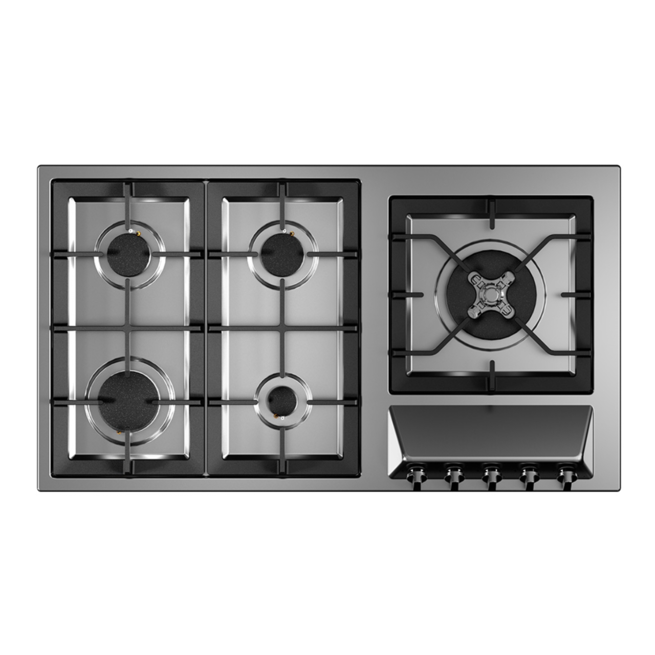 اجاق گاز صفحه ای استیل البرز مدل s5929 با قطعات ایتالیایی